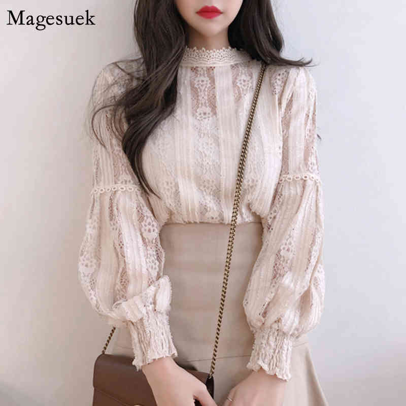 Spring Long Sleeve Pink Ladies Tops Shirt Vintage Solid Blouse Women Puff Lace Shirts For Blusas Mujer 6899 50 210518, Apricot 
Spring Long Sleeve Pink Ladies Tops Shirt Vintage Solid Blouse Women Puff Lace Shirts For Blusas Mujer 6899 50 210518, Apricot
