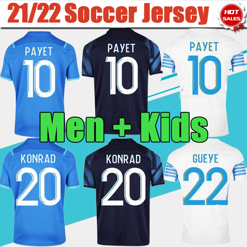 #10 PAYET Soccer Jersey 2021 2022 Home White #20 KONRAD #22 GUEYE #6 GUENDOUZI Soccer Shirt 21/22 Away Blue Adult Men Kids 3rd Football Shirt Customized, Away no patch
#10 PAYET Soccer Jersey 2021 2022 Home White #20 KONRAD #22 GUEYE #6 GUENDOUZI Soccer Shirt 21/22 Away Blue Adult Men Kids 3rd Football Shirt Customized, Away no patch