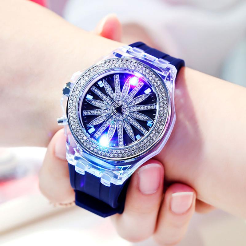Creative LED Flashing Light Rotating Design Ladies Watch Waterproof Fashion Big Dial Silicone Quartz Clock Street Wrist Wristwatches, Brown
Creative LED Flashing Light Rotating Design Ladies Watch Waterproof Fashion Big Dial Silicone Quartz Clock Street Wrist Wristwatches, Brown