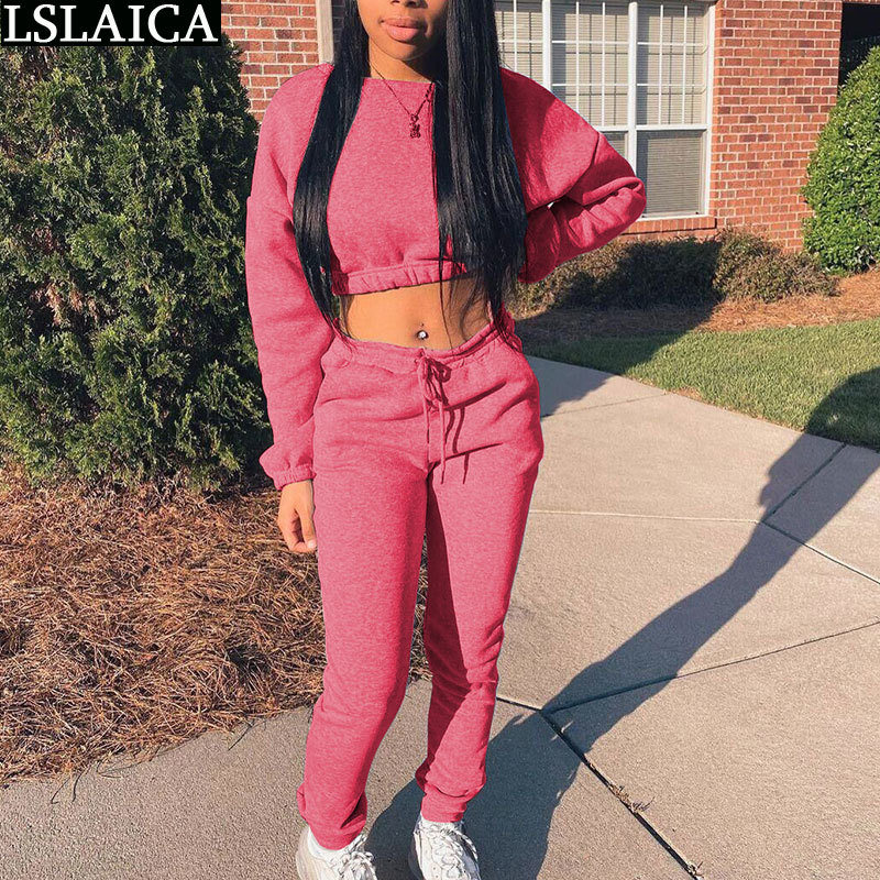 Tracksuit Women Waistless Fashion Novelty Sports Suit Casual Streetwear Two Piece Set Pocket Drawstring Dresy Damskie 210520