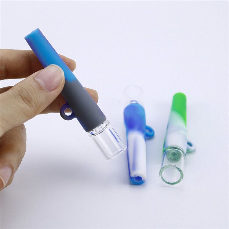 One Hitter Tobacco Mini Pipe portable glass water bongs dab rig silicone smoking pipes glass bong smoking accessories Handle Pipes
One Hitter Tobacco Mini Pipe portable glass water bongs dab rig silicone smoking pipes glass bong smoking accessories Handle Pipes