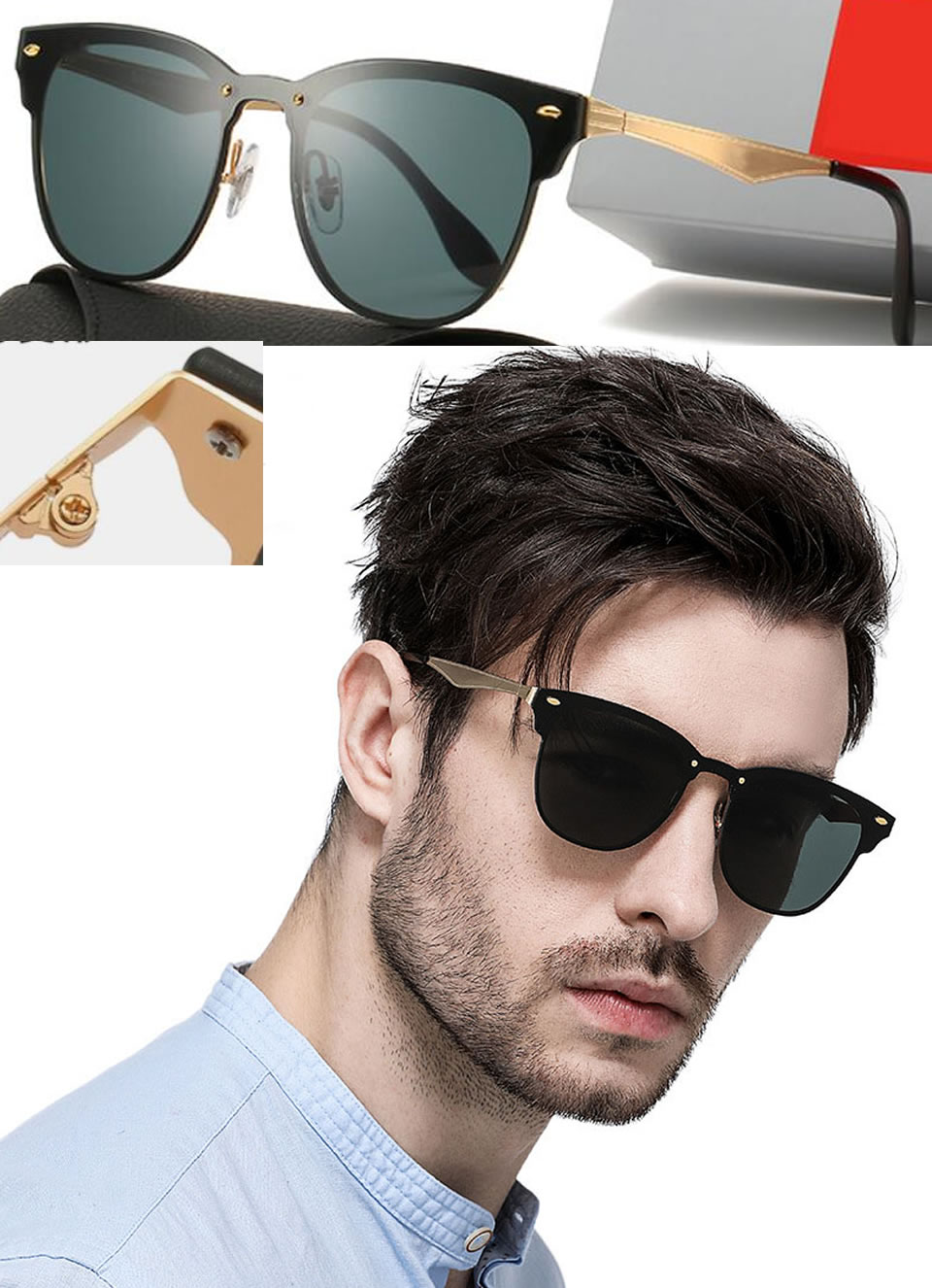 Polarized Sunglasses For Men Women Eyeglasses Glasses Mirror Club Master Three Five Seven Six UV400 Driving Cycling Outdoors Sports Fashion Brands Designers W/ Box
Polarized Sunglasses For Men Women Eyeglasses Glasses Mirror Club Master Three Five Seven Six UV400 Driving Cycling Outdoors Sports Fashion Brands Designers W/ Box