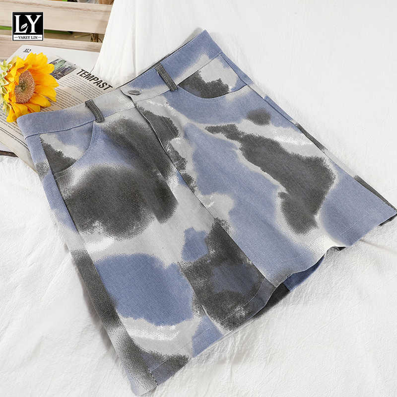 LY VAREY LIN Summer Women Casual Tie-dyed High Waist Mini Skirts Sweet Slim Print A-line Female Short 210526, Pink 
LY VAREY LIN Summer Women Casual Tie-dyed High Waist Mini Skirts Sweet Slim Print A-line Female Short 210526, Pink
