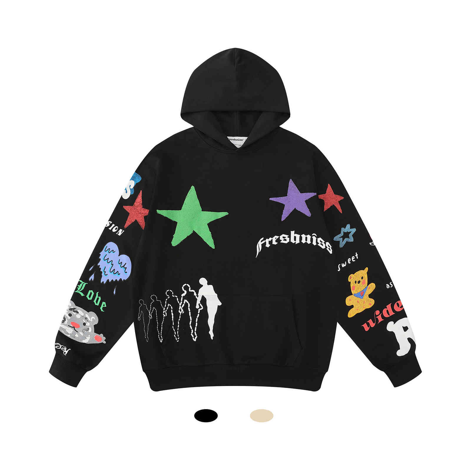 hoodies mankun-ek01 men's autumn and winter american street neutral painting creative drawing couple's terry hooded sweater, Black
hoodies mankun-ek01 men's autumn and winter american street neutral painting creative drawing couple's terry hooded sweater, Black