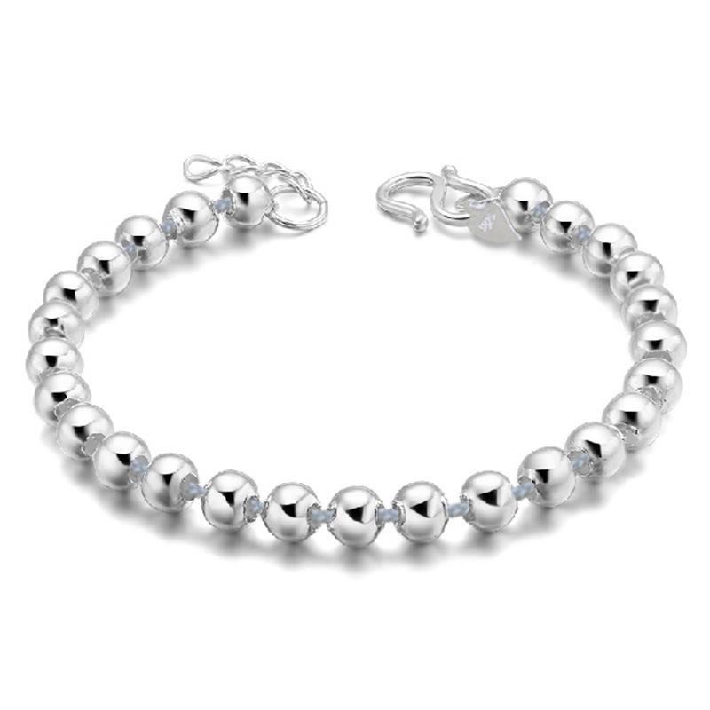 Link, Chain 925 Sterling Silver Romantic Lovely Fashion Female Handmade Jewelry Glossy Ball Bracelet
Link, Chain 925 Sterling Silver Romantic Lovely Fashion Female Handmade Jewelry Glossy Ball Bracelet