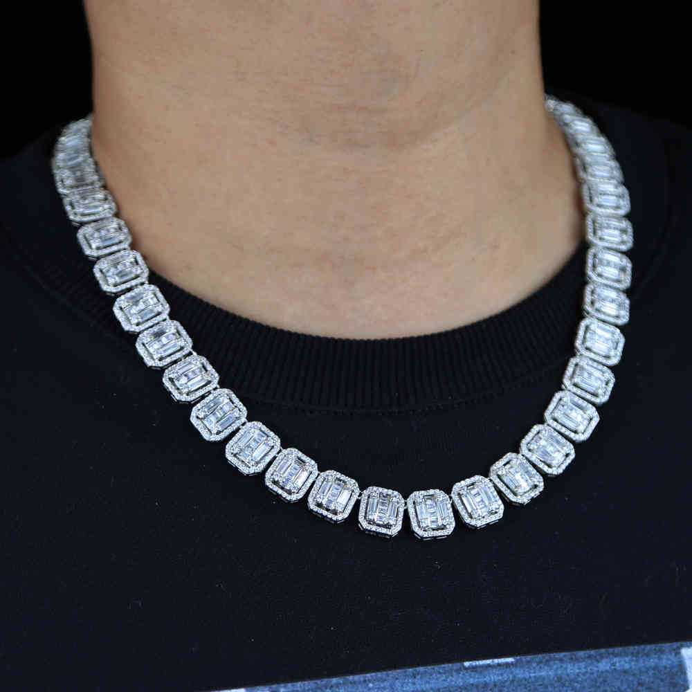 Iced out Men Boy Square Cz Tennis Chain Choker Hip Hop Necklace With Bling bling Cubic Zircon Necklace Jewelry Drop Ship X0509
Iced out Men Boy Square Cz Tennis Chain Choker Hip Hop Necklace With Bling bling Cubic Zircon Necklace Jewelry Drop Ship X0509