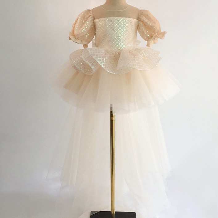 2022 Cute Flower Girl Dresses for Wedding Spaghetti Lace Floral Appliques Tiered Skirts Girls Pageant Dress A Line Kids Tutu Birthday Gowns