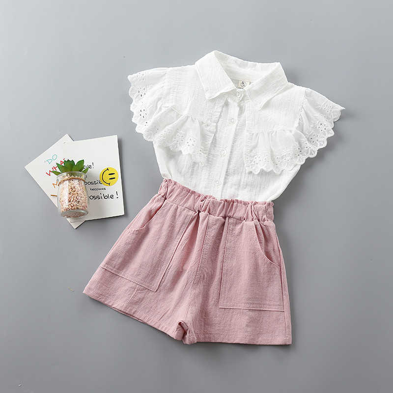 2-7 years High quality girl clothing sets summer fashion lace solid kid children shirt+pant 2pcs 210615, Pink
2-7 years High quality girl clothing sets summer fashion lace solid kid children shirt+pant 2pcs 210615, Pink