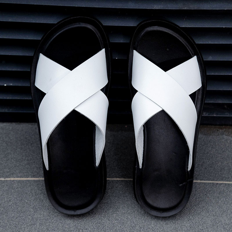 Summer Mens Slippers Men PU Leather Classic Roman Open-toed Slides Outdoor Casual High Quality Beach Sandals Male Flip Flops, Black
Summer Mens Slippers Men PU Leather Classic Roman Open-toed Slides Outdoor Casual High Quality Beach Sandals Male Flip Flops, Black