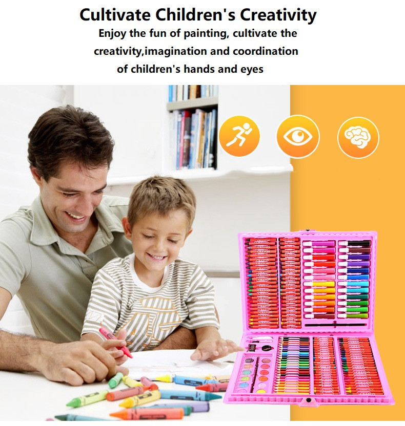 168 Pieces Art Supplies Set Deluxe Art Creativity Painting Drawing Sets for Adult & Kids Colored Pencil Kit for artists Drawing 210413