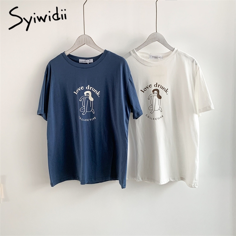 Woman Tshirts Harajuku T Shirts Vintage Kawaii Clothes White Blue Tops Fashion Summer Short Sleeve Tees 210607
Woman Tshirts Harajuku T Shirts Vintage Kawaii Clothes White Blue Tops Fashion Summer Short Sleeve Tees 210607