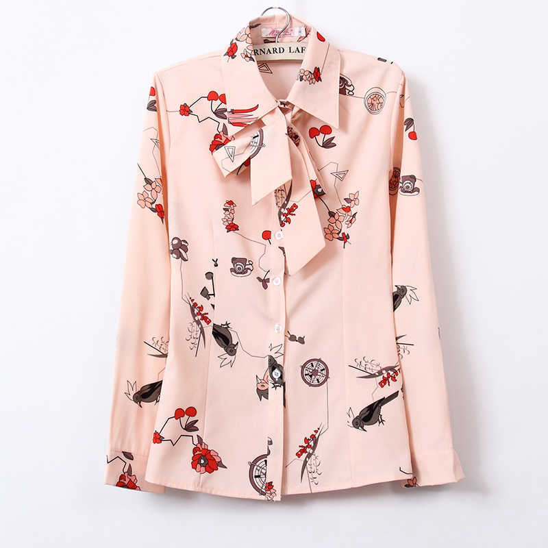 Office Wear Women Summer Chiffon Blouses Shirts Lady Girls Casual O-Neck Bow Tie Long Sleeve Printed Tops Blusas DF1953 210609, Pink
Office Wear Women Summer Chiffon Blouses Shirts Lady Girls Casual O-Neck Bow Tie Long Sleeve Printed Tops Blusas DF1953 210609, Pink