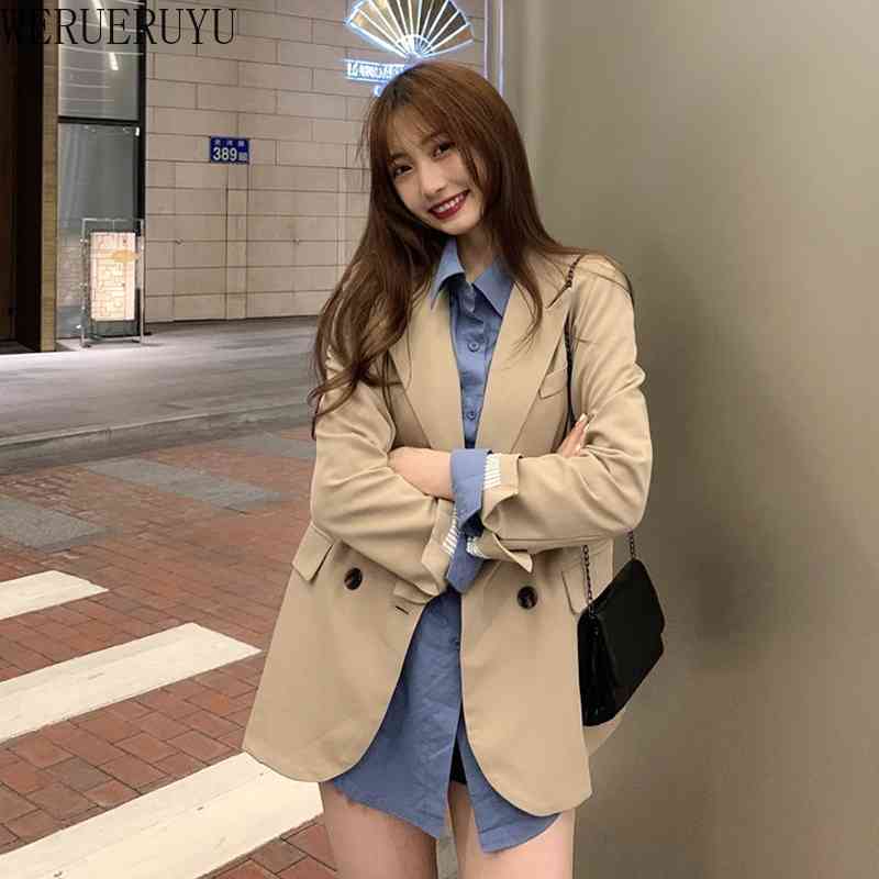 WERUERUYU Women's Autumn Coat Blazer Korean Casual Loose Boyfriend Style Chic Suit Designs Female Suit Jacket Fashion 210608, Photo color
WERUERUYU Women's Autumn Coat Blazer Korean Casual Loose Boyfriend Style Chic Suit Designs Female Suit Jacket Fashion 210608, Photo color