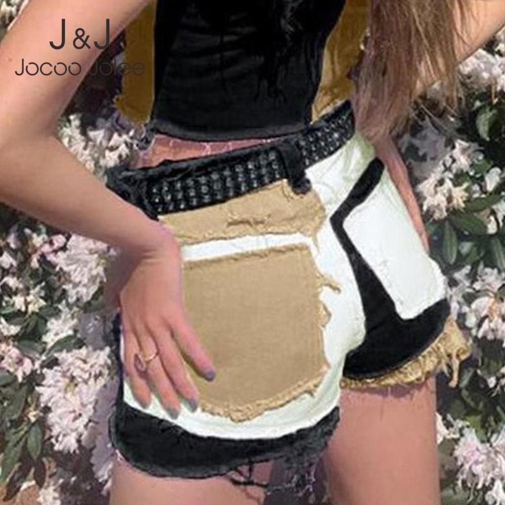 Jocoo Jolee Women Summer Vintage Ripped Jean Shorts High Waist Hit Color Patchwork Denim Shorts High Street Slim Shorts 210518, Pink
Jocoo Jolee Women Summer Vintage Ripped Jean Shorts High Waist Hit Color Patchwork Denim Shorts High Street Slim Shorts 210518, Pink