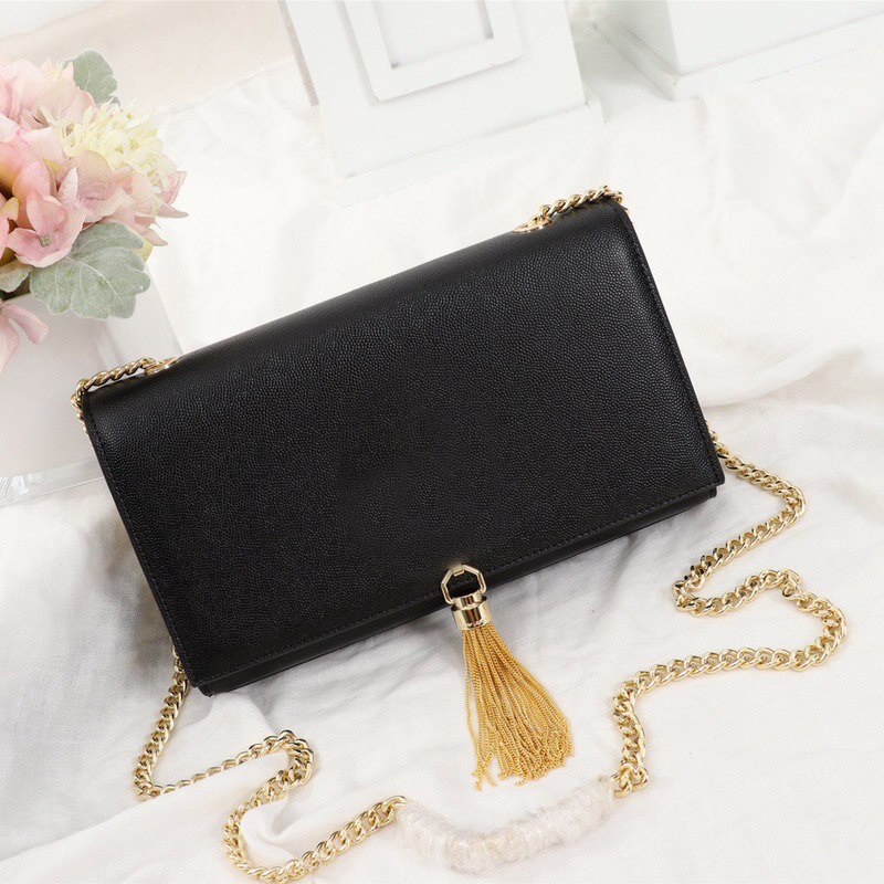 Women Clutch Caviar Bag Luxury Mini Kate Chain Wallet With Tassel Crossbody Designer Handbag Fashion Shoulder Flap bags Designers Womens Handbags Purses, Black silver chain
Women Clutch Caviar Bag Luxury Mini Kate Chain Wallet With Tassel Crossbody Designer Handbag Fashion Shoulder Flap bags Designers Womens Handbags Purses, Black silver chain