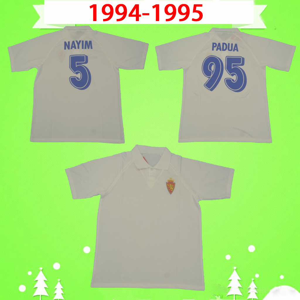 Real Zaragoza soccer jersey Retro 1994 1995 Brehme De Jogo Rarissima vintage Camiseta de futbol 94 95 Classic football shirt PADUA NAYIM
Real Zaragoza soccer jersey Retro 1994 1995 Brehme De Jogo Rarissima vintage Camiseta de futbol 94 95 Classic football shirt PADUA NAYIM