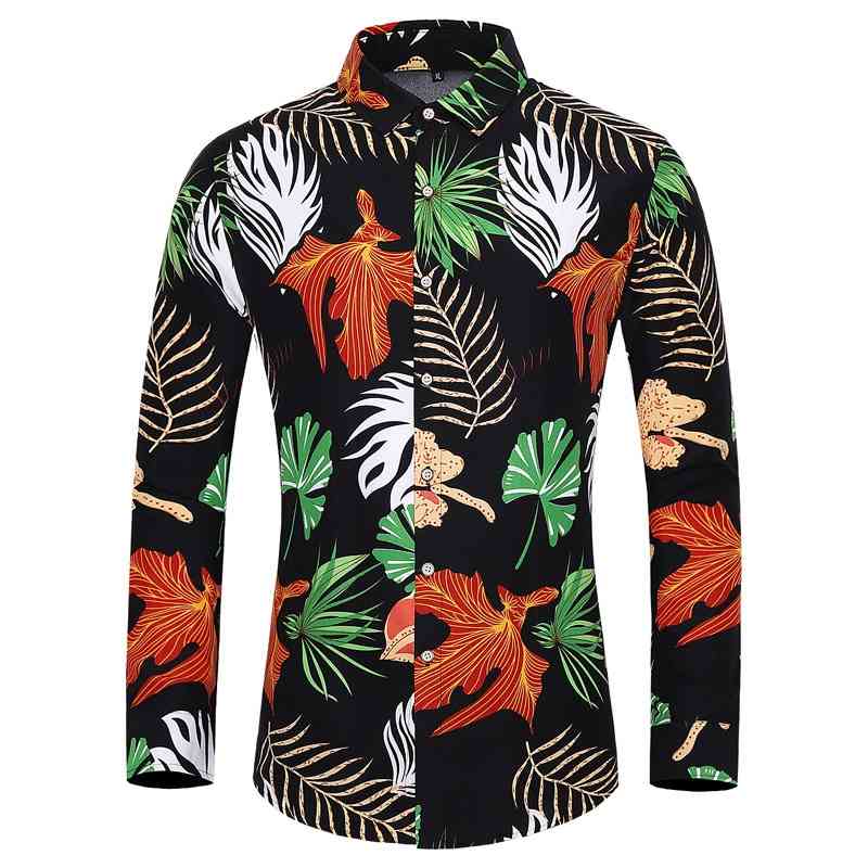 Men's Casual Shirts European and American Long-sleeved Floral Shirt, Autumn Square-neck Printed Shirt M-7XL403 HCQZ, Black
Men's Casual Shirts European and American Long-sleeved Floral Shirt, Autumn Square-neck Printed Shirt M-7XL403 HCQZ, Black