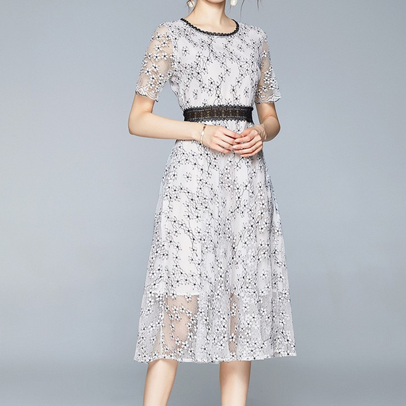 ZAWFL Runway Women Lace Party Dress Summer Short Sleeve Crochet Hollow Out Ruffles Holiday party 210525, Picture color
ZAWFL Runway Women Lace Party Dress Summer Short Sleeve Crochet Hollow Out Ruffles Holiday party 210525, Picture color