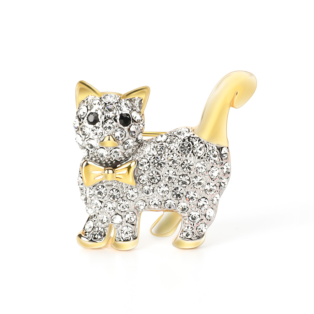arrival brass gold brooch for date cat animal brooch high quality fashionable crystal brooch pin
arrival brass gold brooch for date cat animal brooch high quality fashionable crystal brooch pin