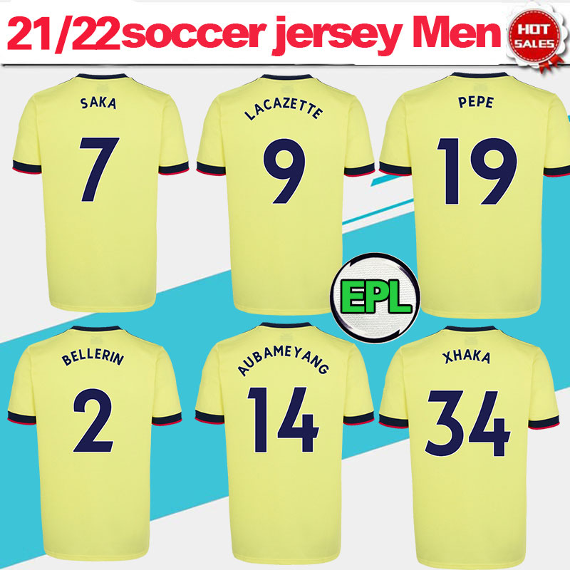 Football Jerseys 21/22 Gunners Soccer Jersey Shirt Away yellow men fans version uniform, No name no number
Football Jerseys 21/22 Gunners Soccer Jersey Shirt Away yellow men fans version uniform, No name no number