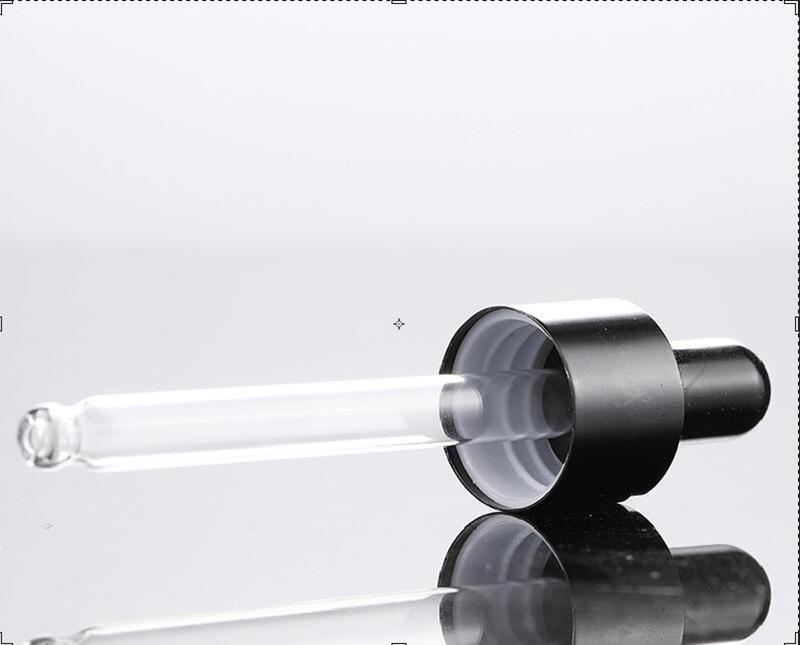 In Stock Matte Black 30ml 50ml 100ml Essential Oil Dropper Glass Bottles With Pipette For Cosmetic E Liquid Packaging Storage & Jars