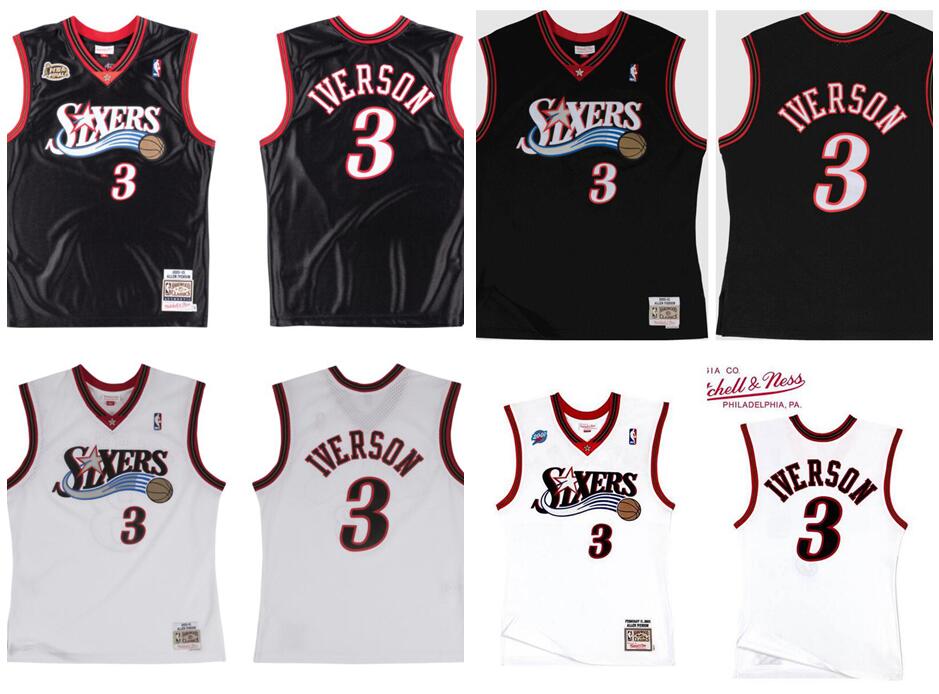 Stitched NBA basketball jersey Philadelphia 76ers 3 Allen Iverson Mitchell & Ness 2001 Hardwoods Classics retro jerseys men women youth S, 33
Stitched NBA basketball jersey Philadelphia 76ers 3 Allen Iverson Mitchell & Ness 2001 Hardwoods Classics retro jerseys men women youth S, 33