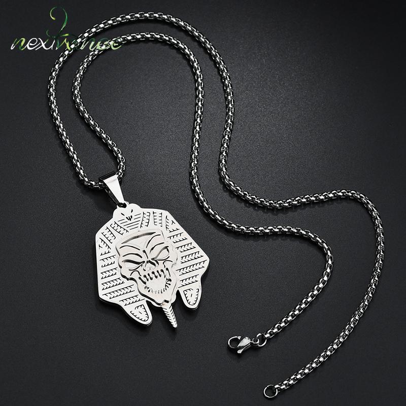 Pendant Necklaces Nextvance Big Egyptian Pharaoh Necklace Stainless Steel Statement For Men Gift Party Jewelry