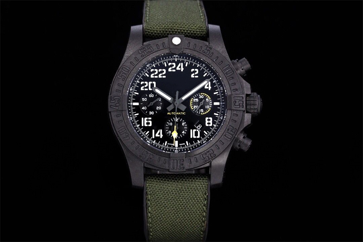 Men's wrist watch automatic chain machine 7750 movement timing code carbon fiber grain shell sapphire mirror tape discount 45mm, Gray
Men's wrist watch automatic chain machine 7750 movement timing code carbon fiber grain shell sapphire mirror tape discount 45mm, Gray