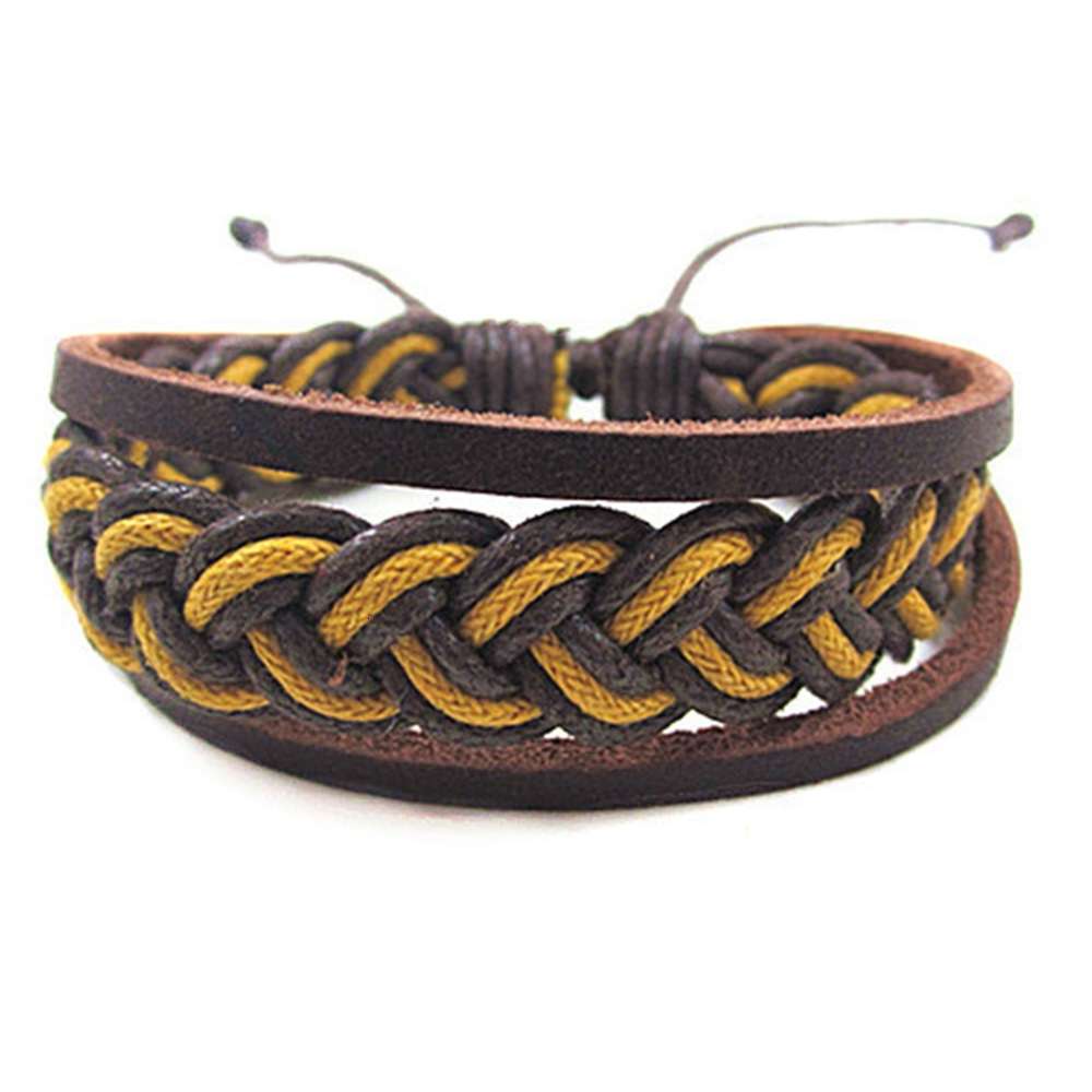 Hand catenary Jewelry simple multi-layer wax hemp rope woven two-color Mori art Bracelet, Golden;silver
Hand catenary Jewelry simple multi-layer wax hemp rope woven two-color Mori art Bracelet, Golden;silver