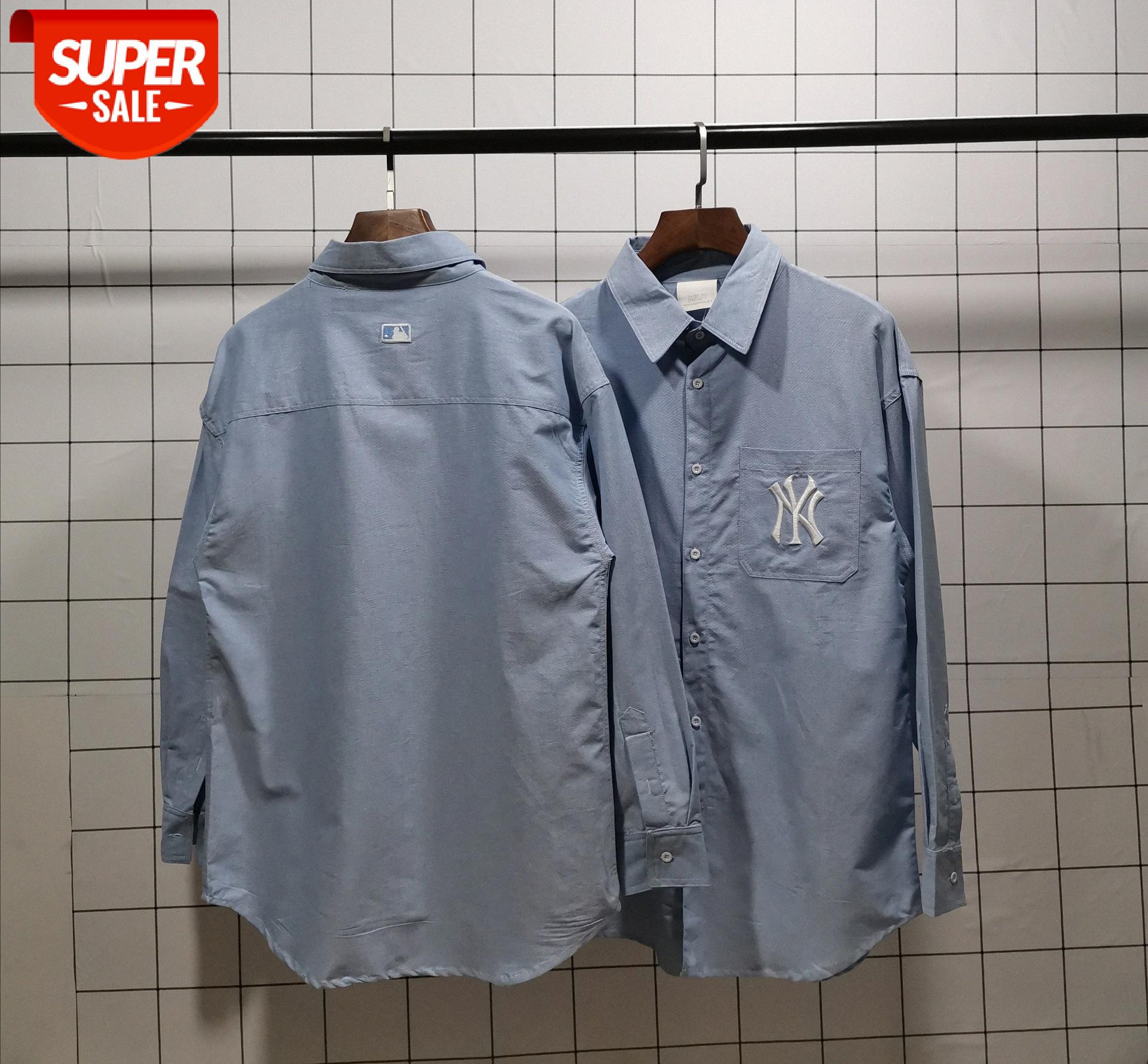 NY blue shirt women's design sense joint men's and Japanese tops sunscreen coat loose #hK4d, White;black
NY blue shirt women's design sense joint men's and Japanese tops sunscreen coat loose #hK4d, White;black
