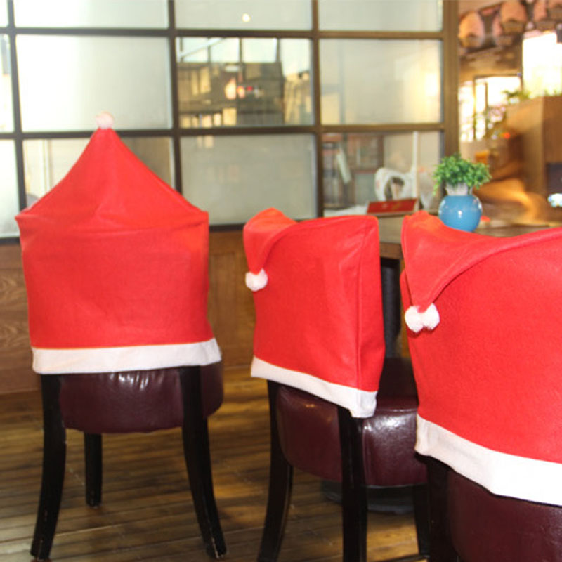 Chaircase Covering Non-Woven Chair Covers Snowman Home Room Christmas Decorations Santa Claus Children GIF DH0136 Free shipping