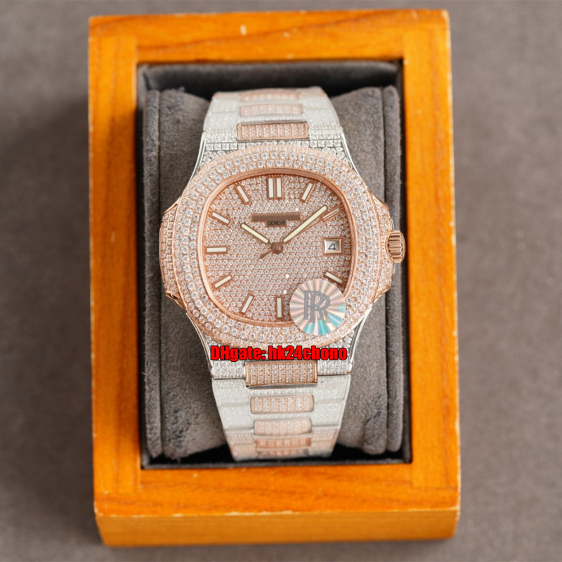 7 Styles Top Quality Watches RRF 40MM Nautilus 5711 Full Diamonds Cal.324 Automatic Mens Watch Pavé Diamond Dial Rose Gold Two-tone Bracelet Gents Sports Wristwatches, Vip
7 Styles Top Quality Watches RRF 40MM Nautilus 5711 Full Diamonds Cal.324 Automatic Mens Watch Pavé Diamond Dial Rose Gold Two-tone Bracelet Gents Sports Wristwatches, Vip