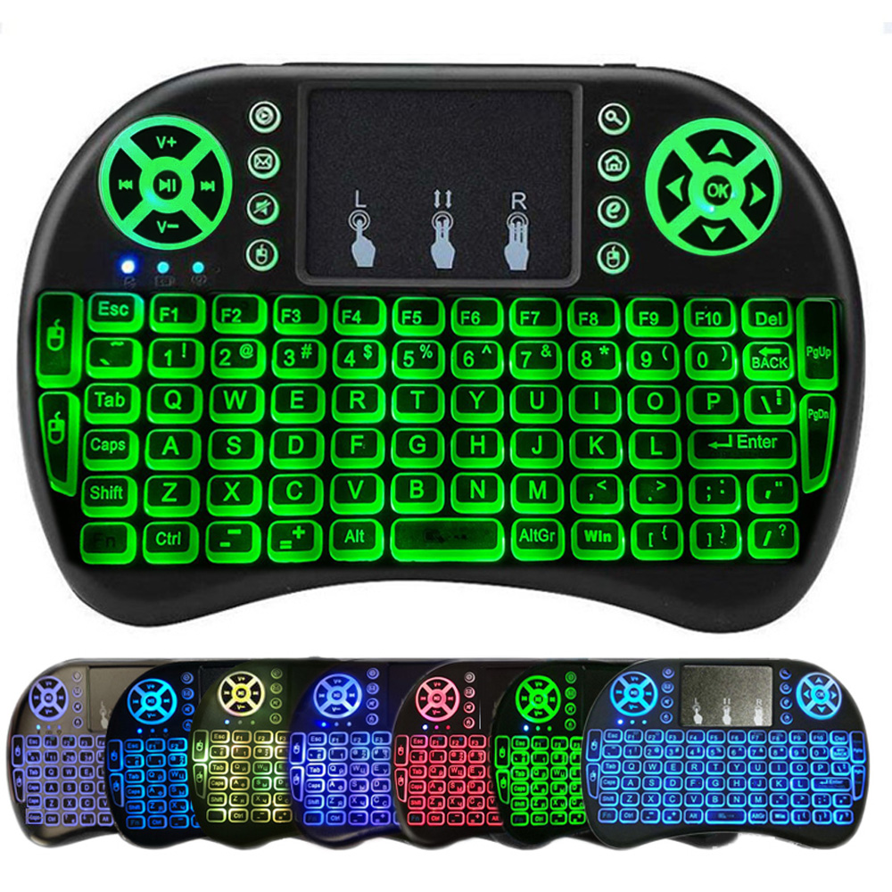 Mini i8 Wireless Keyboard Backlight Backlit 2.4G Air Mouse Remote Control Touchpad Rechargeable lithium Battery for Android TV Box 2023HOTSE
Mini i8 Wireless Keyboard Backlight Backlit 2.4G Air Mouse Remote Control Touchpad Rechargeable lithium Battery for Android TV Box 2023HOTSE