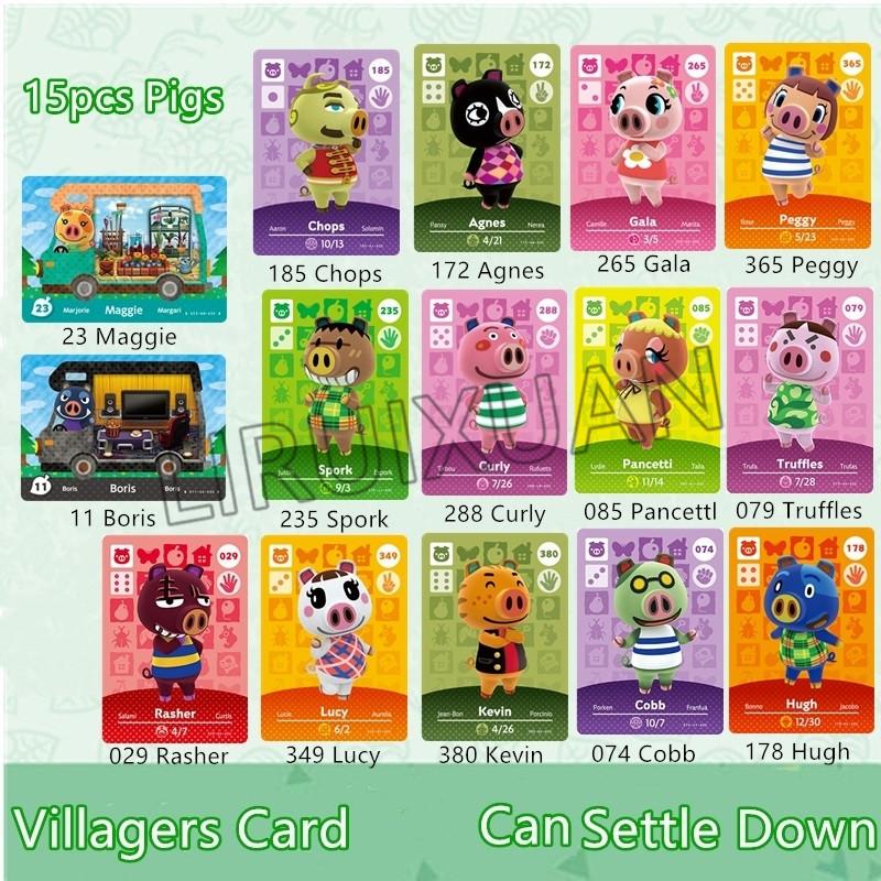 15pcs Pigs Animal Croxxing Villagers Horizons NFC Game Cards Peggy Cobb Truffles Kevin Ntag215 Tag NS Switch WiiU Access Control Card
15pcs Pigs Animal Croxxing Villagers Horizons NFC Game Cards Peggy Cobb Truffles Kevin Ntag215 Tag NS Switch WiiU Access Control Card