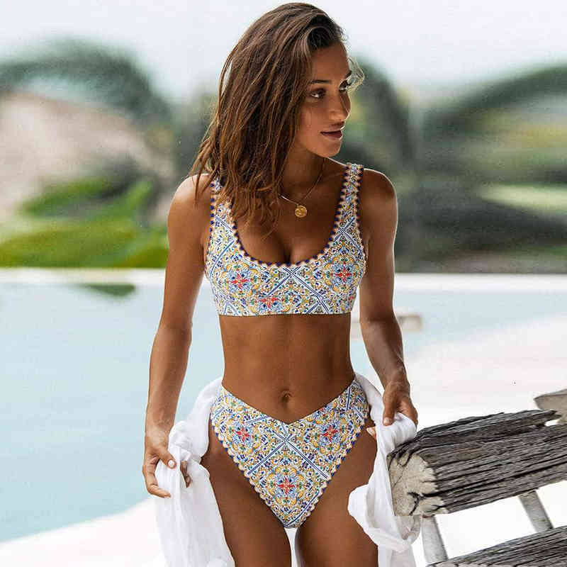 Printed Bikini High Waist Swimsuit Women Sexy Swimwear Female Two Pieces Bikini Set Bather Bathing Suits Summer Beach Wear, White;black
Printed Bikini High Waist Swimsuit Women Sexy Swimwear Female Two Pieces Bikini Set Bather Bathing Suits Summer Beach Wear, White;black