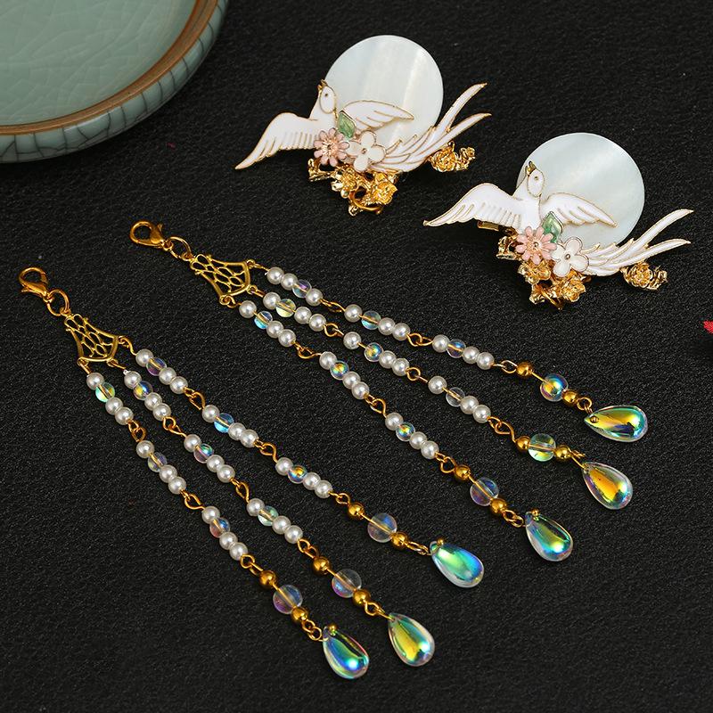 Hair Clips & Barrettes Chinese Style Antique Jewelry Hanfu Hairpin Headdress Bird Freshwater Shell Tassel 2021 Trend, Golden;silver
Hair Clips & Barrettes Chinese Style Antique Jewelry Hanfu Hairpin Headdress Bird Freshwater Shell Tassel 2021 Trend, Golden;silver