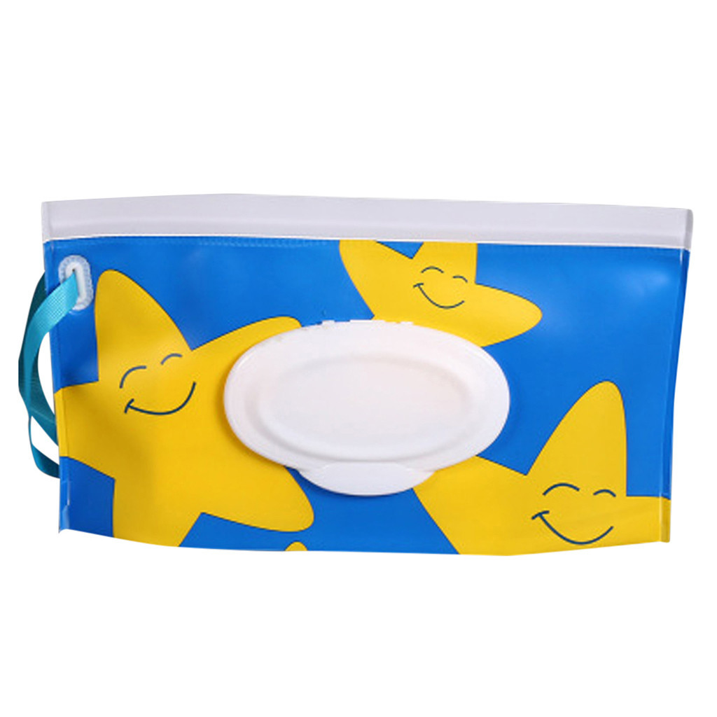 Handsome of the printed animated drawings home tissue box clean eco-friendly wet wipe box clamshell belt snap container in case 1pc
