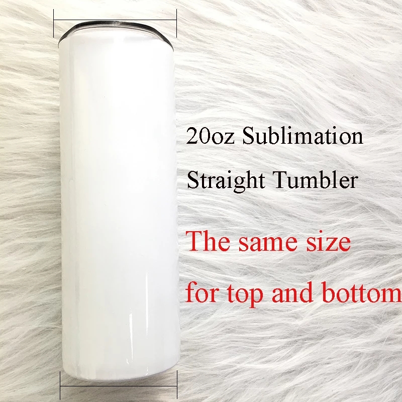 20oz sublimation Mug straight tumblers blanks white Stainless Steel Vacuum Insulated Tapered Slim DIY 20 oz Cup Car Coffee Mugs