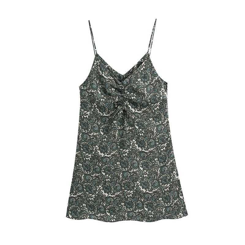 Summer Spaghett Strap Dress Mini Sleeveless Vintage Floral V neck Cami A-line Sexy Club Wear 210603, Green
Summer Spaghett Strap Dress Mini Sleeveless Vintage Floral V neck Cami A-line Sexy Club Wear 210603, Green