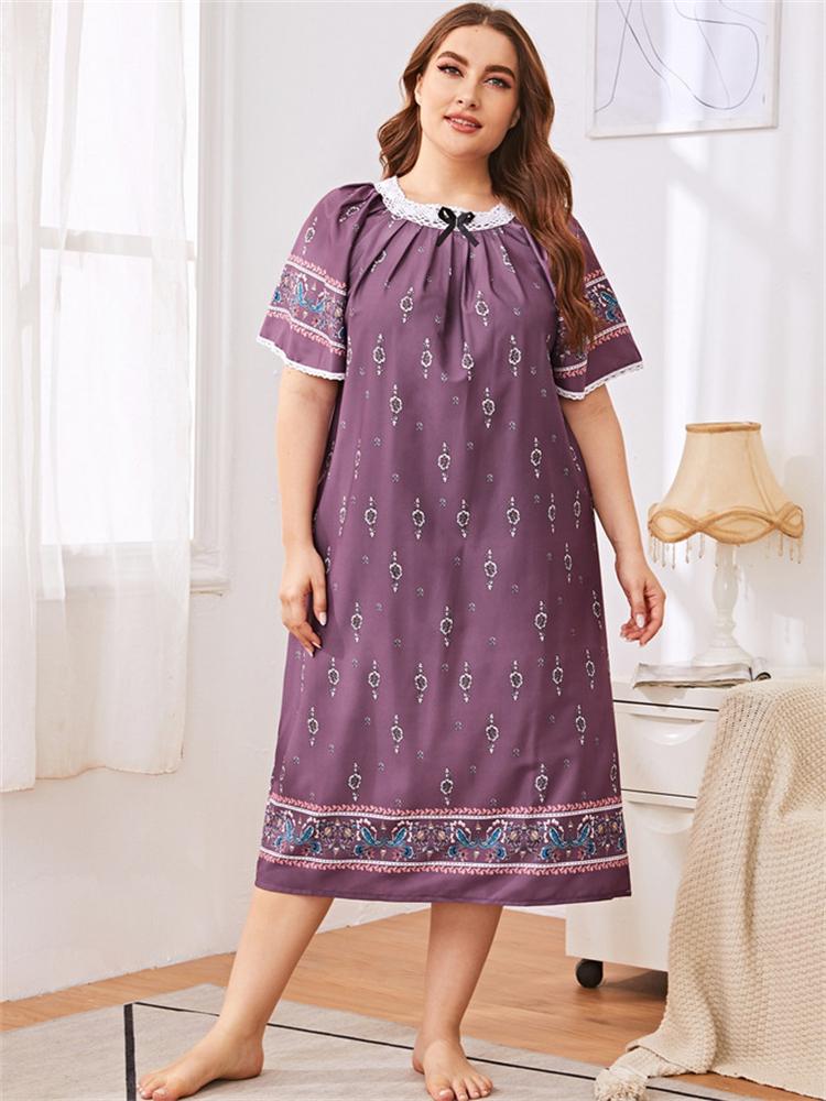 Plus Size Dresses Kawaii Clothes Summer 2021 Home Service Dress 5XL Short Sleeve Round Neck Print Calf Length Purple Loose Straight, Purple dress
Plus Size Dresses Kawaii Clothes Summer 2021 Home Service Dress 5XL Short Sleeve Round Neck Print Calf Length Purple Loose Straight, Purple dress