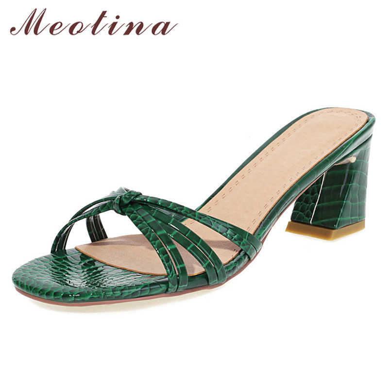 Meotina Women Slippers Shoes High Heel Narrow Band Sandals Thick Heel Slides Square Toe Ladies Footwear Summer Blue Size 34-43 210608, Beige
Meotina Women Slippers Shoes High Heel Narrow Band Sandals Thick Heel Slides Square Toe Ladies Footwear Summer Blue Size 34-43 210608, Beige
