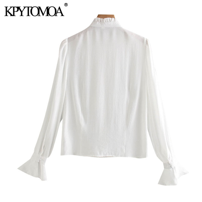Women Fashion With Ruffle Trims Blouses High Neck Long Sleeve Female Shirts Blusas Chic Tops 210420
