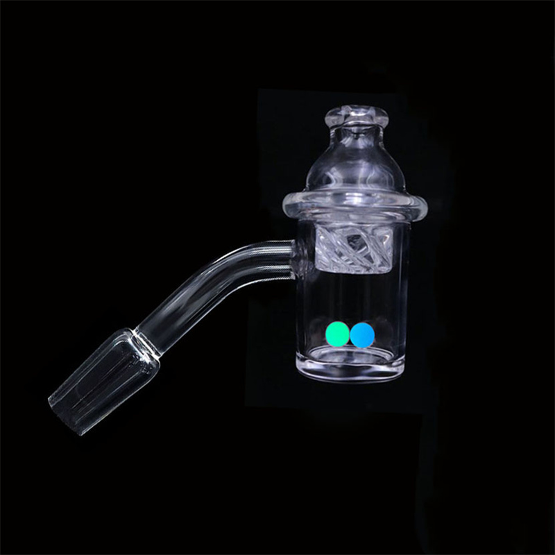 2pcs smoking pipe Quartz Banger Nail with Spinning Carb Cap and Terp Pearl For dab oil rig Bongs 10/14/18mm Female Male 45 90 degrees