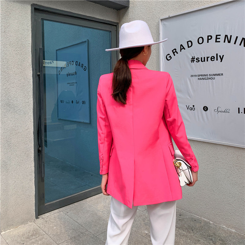 All Match Solid Chic Korean Plus Office Lady Streetwear Fashion OL Loose Slim Regular Women Blazers 210421