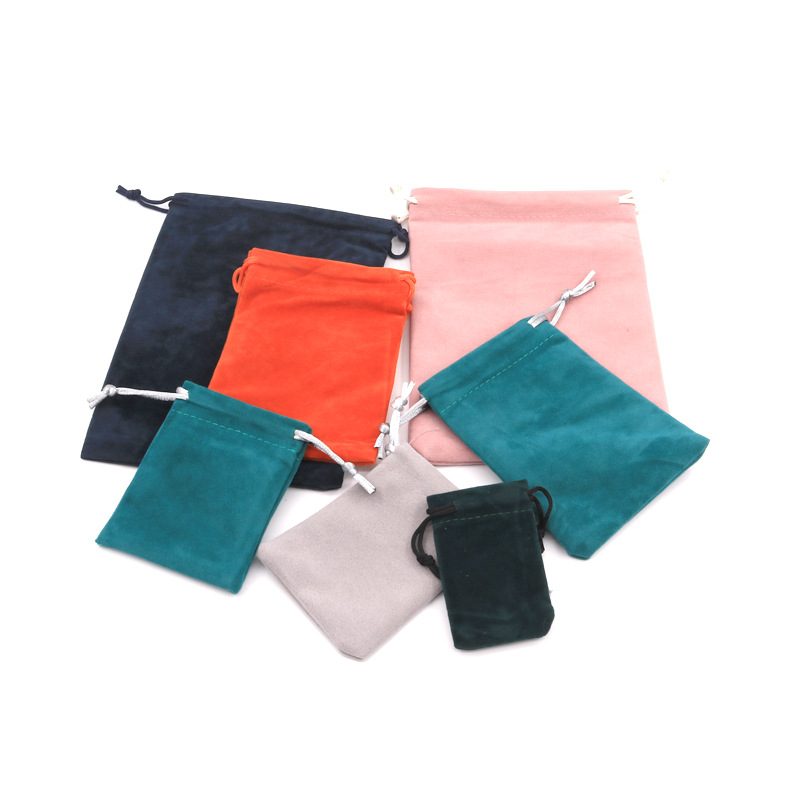 Flannel Jewelry Packaging Pouches Soft Knit Wedding Party Favor Gift BagS Velvet Drawstring Pouch for Necklace Bracelet Earring Makeup Cosmetic Packin