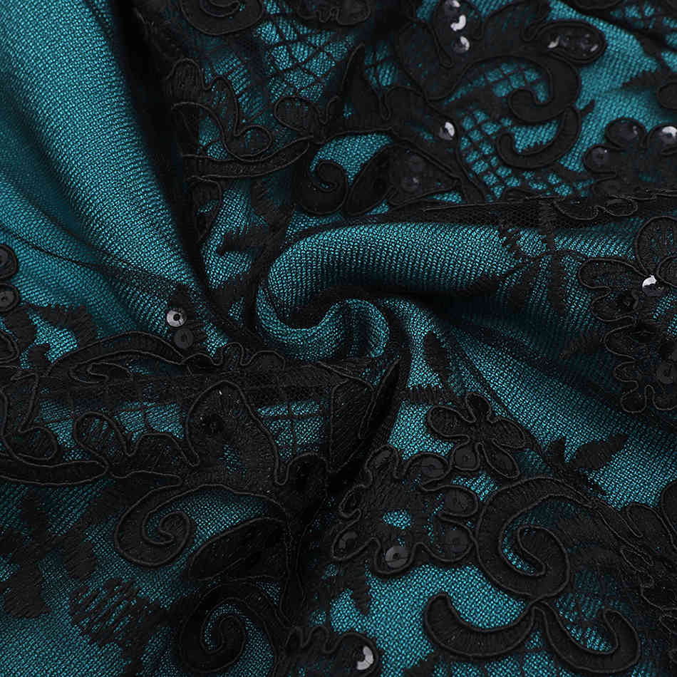 Free Women's Embroidered Sequin Bandage Dress Sexy Tulle Lantern Sleeve Bodycon Celebrity Club Party 210524