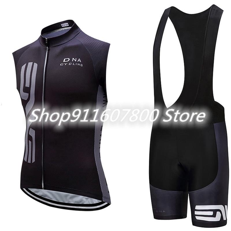 Team Bike DNA Cycling Mens Sleeveless Jersey Vest Bib Shorts Sets Road Racing Uniform Bicycle Outfits Sports Kits, Black;blue
Team Bike DNA Cycling Mens Sleeveless Jersey Vest Bib Shorts Sets Road Racing Uniform Bicycle Outfits Sports Kits, Black;blue