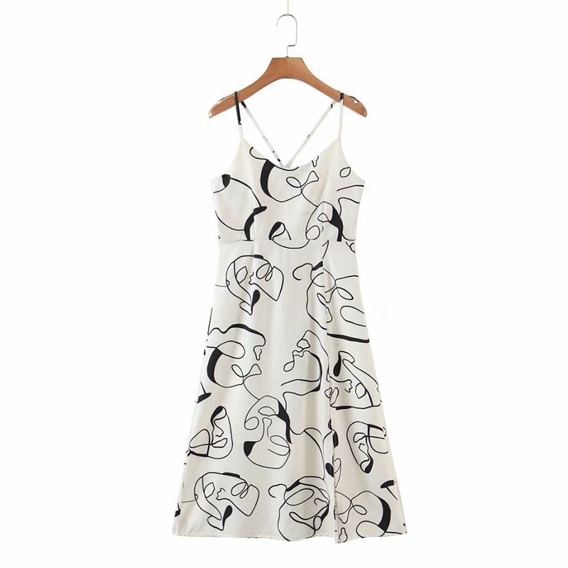 Casual Cross Backless Floral Cami Dress Women Strapless Mid Calf Split Beach A line Street wear Midi 210525, White
Casual Cross Backless Floral Cami Dress Women Strapless Mid Calf Split Beach A line Street wear Midi 210525, White