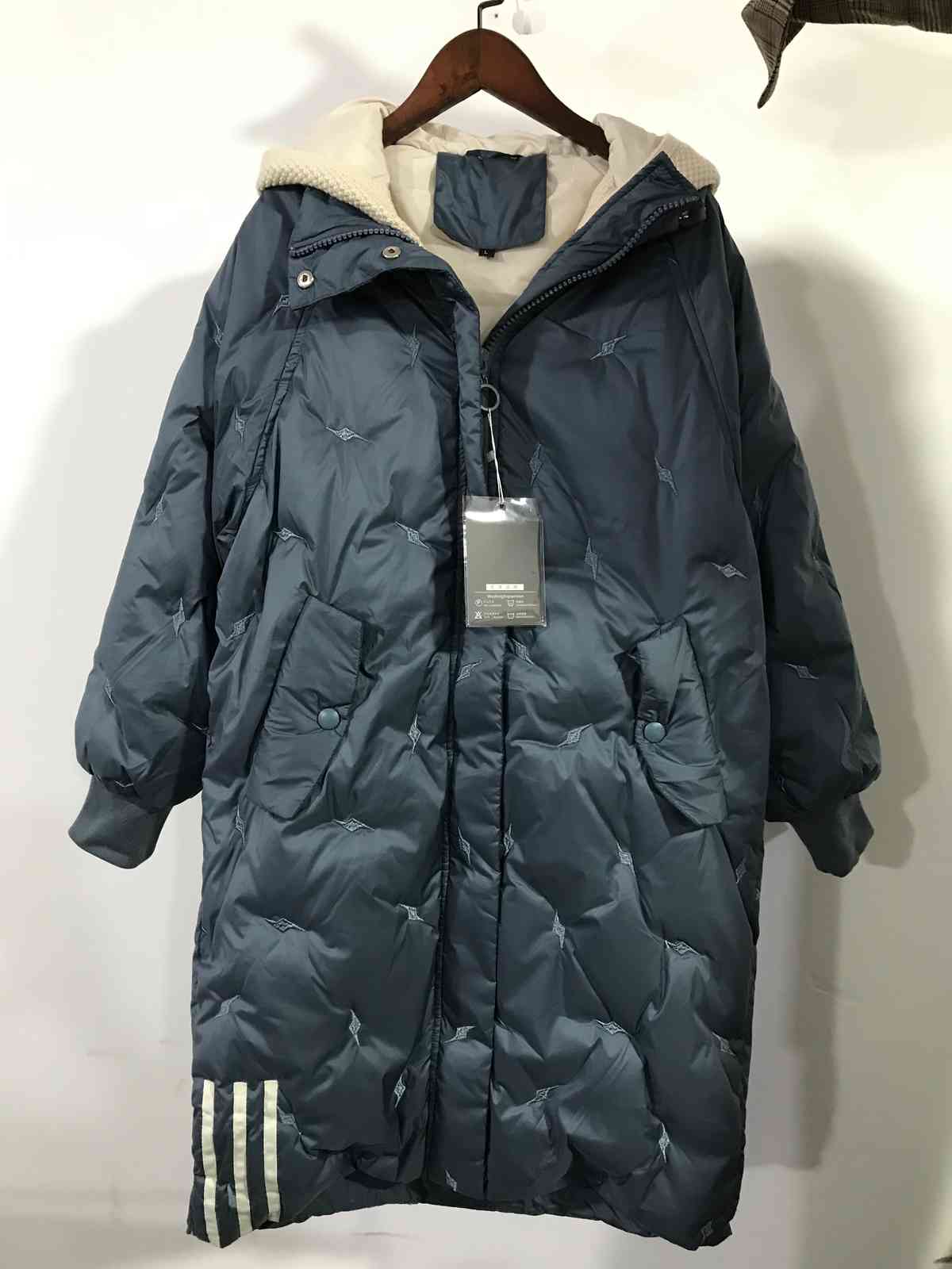 Black Hooded Warm Down Coat Women Long Jacket Winter Loose Jackets Female Overcoat Fashion Thick Parkas Lady Outwears 210510