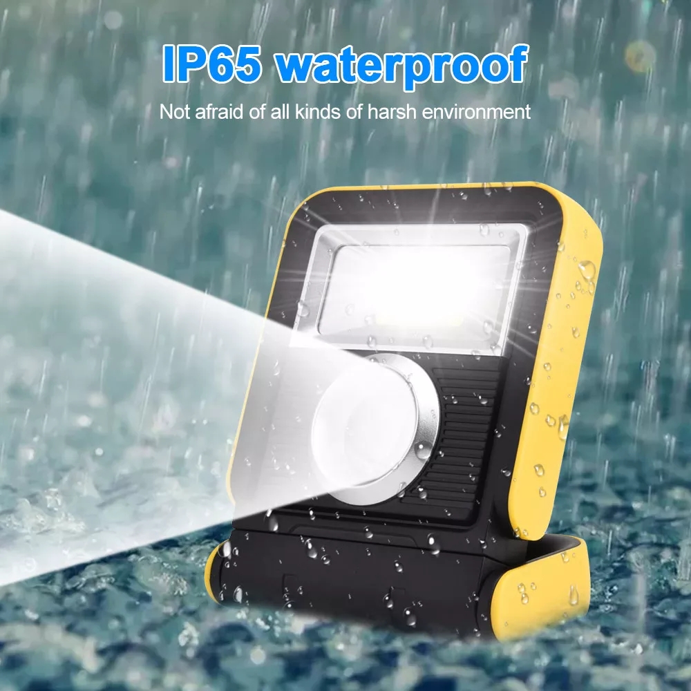COB Floodlight USB Rechargeable Solar Powered LED Work Light Outdoor Portable Lantern